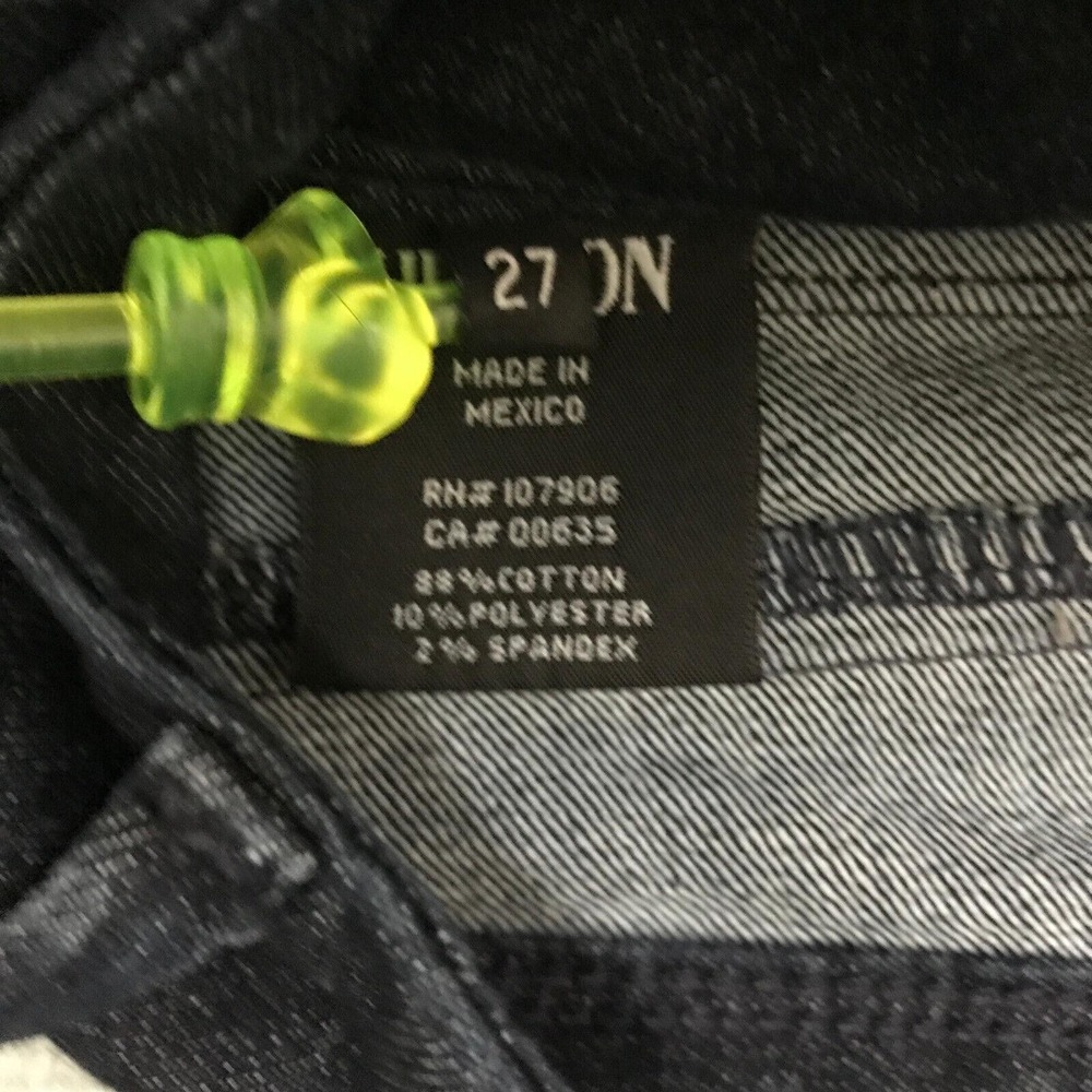 Hudson Jeans Womens 27 Dark Wash Blue Skinny Stretch Denim Flap Pocket Capsule - Picture 6 of 12